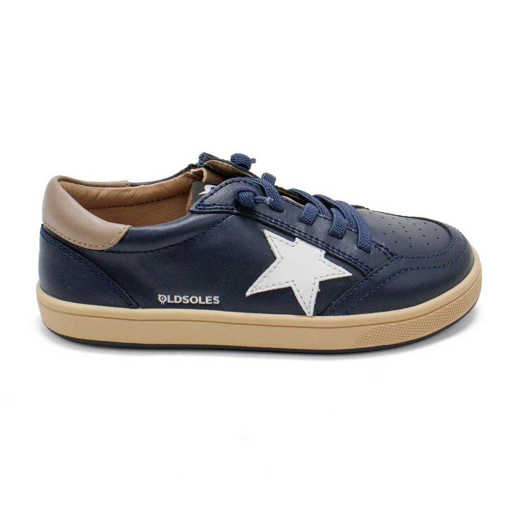 NEW OLDSOLES boy's platinum runner low top sneaker in navy